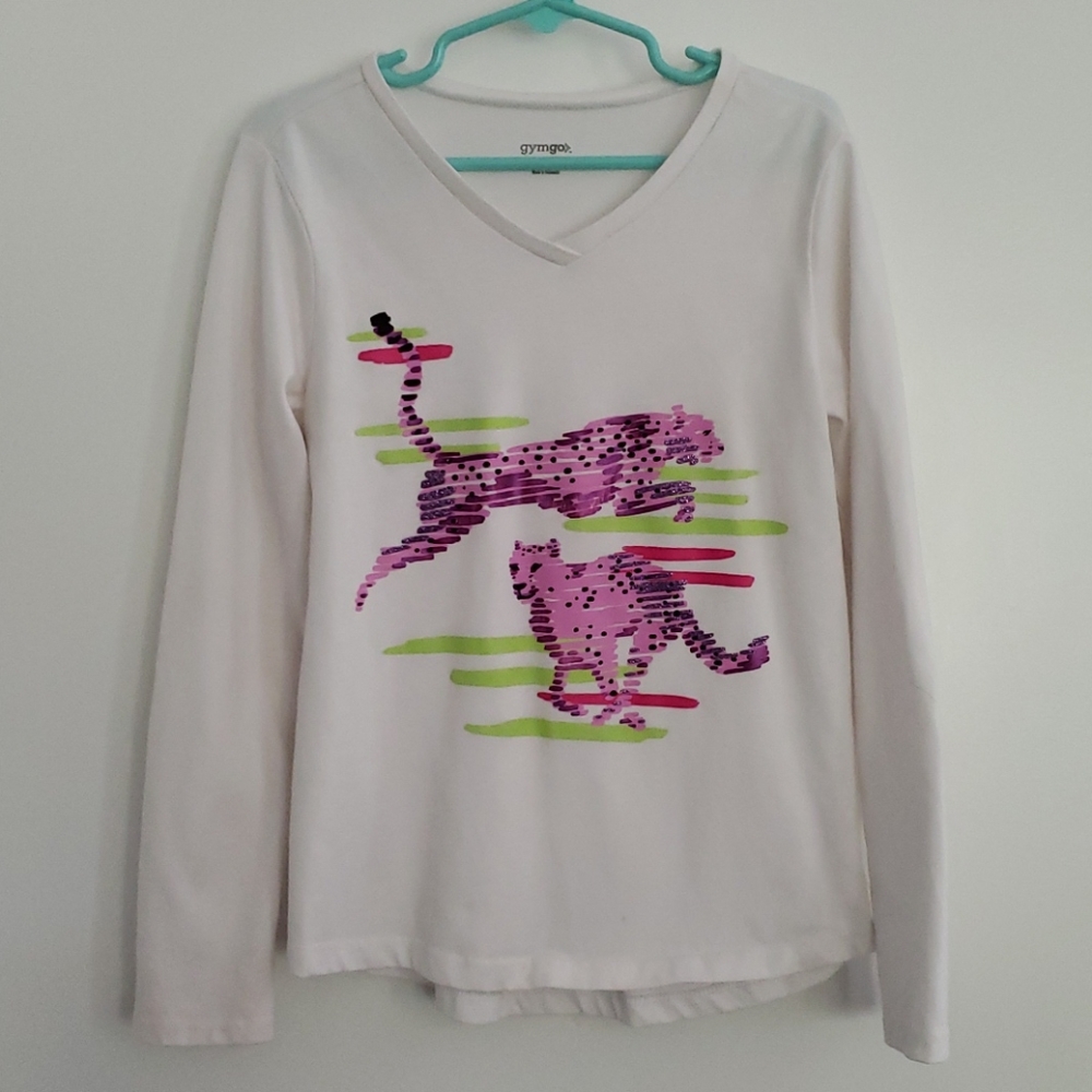 Girls Cheetah "Scribble" long sleeve t-shirt - M